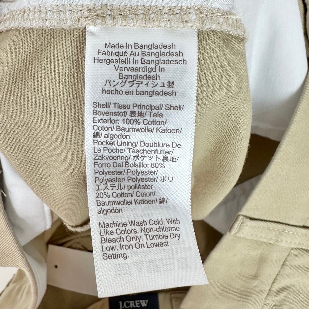 J.Crew 5" Classic Chino Short Light Khaki Preppy Coastal Vacation US 16 NWT - Picture 11 of 12